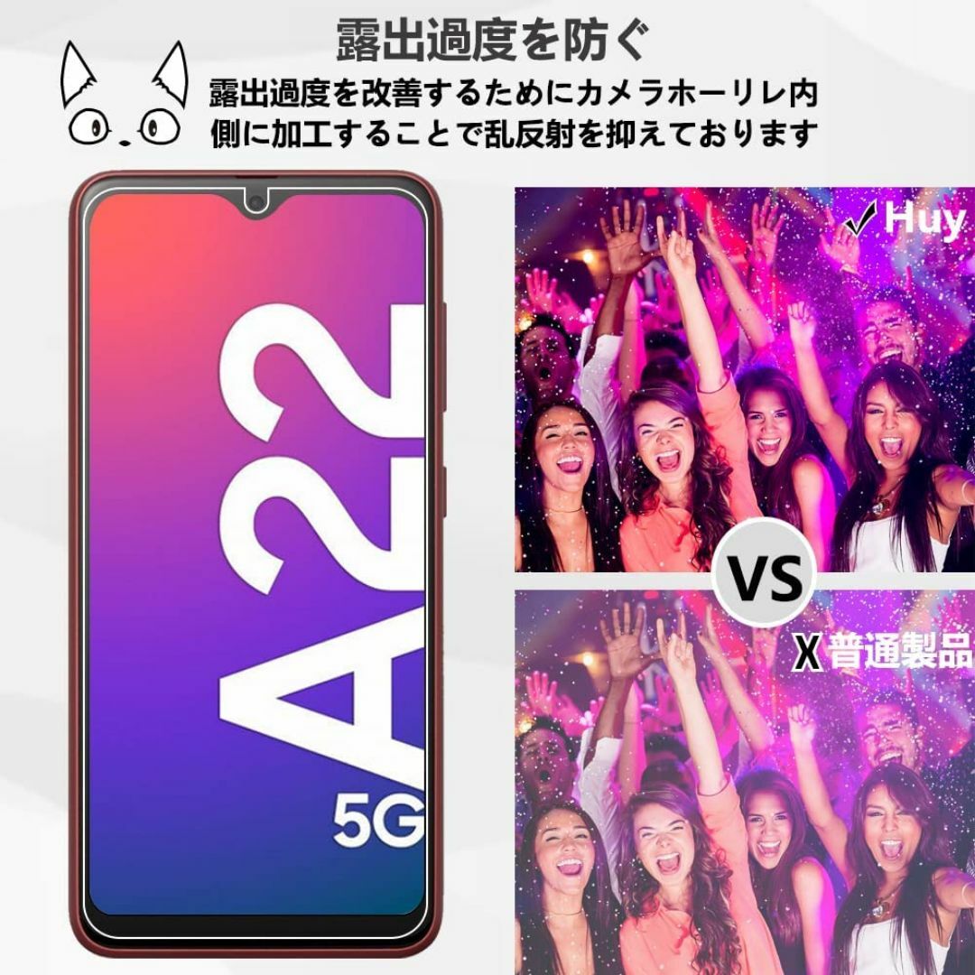 【サイズ:JK-Galaxy A22 5G 用の】【2枚セット】Galaxy A スマホ/家電/カメラのスマホアクセサリー(その他)の商品写真