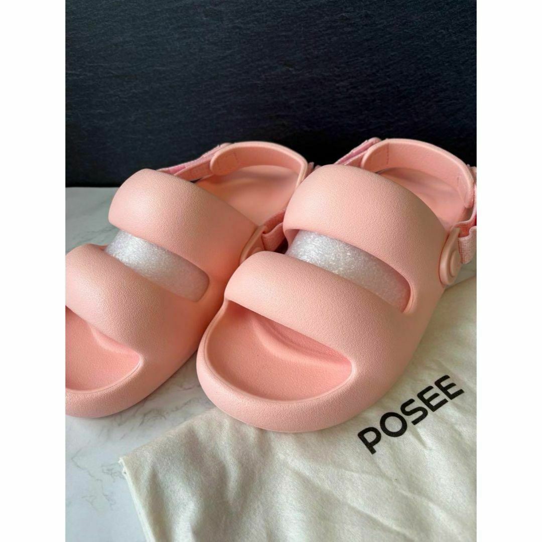 POSEE EVA厚底サンダル レディース ピンク ビーチ アウトドア 23㎝ レディースの靴/シューズ(ビーチサンダル)の商品写真