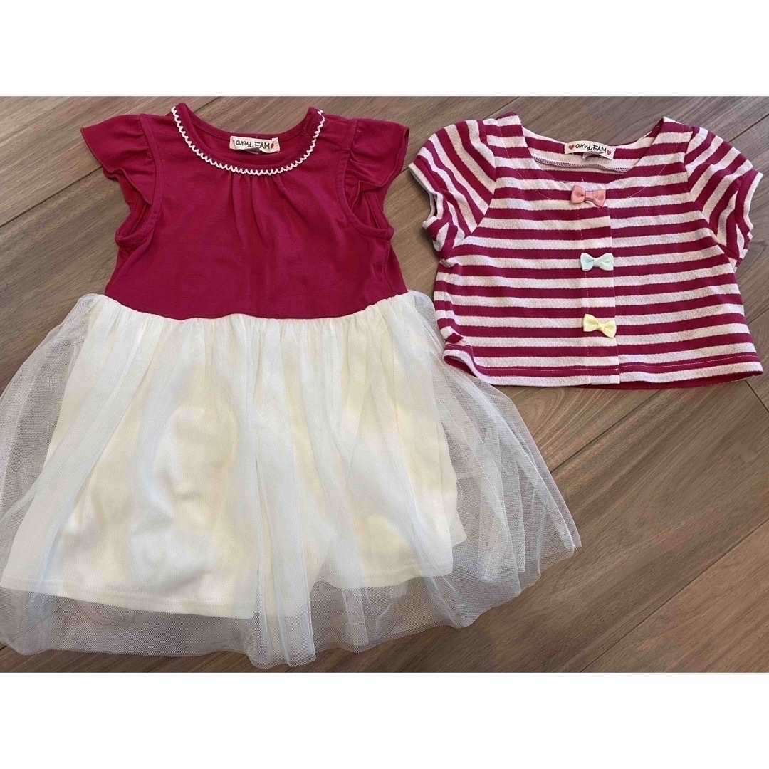 anyFAM(エニィファム)の女の子　半袖　ワンピース90 キッズ/ベビー/マタニティのキッズ服女の子用(90cm~)(ワンピース)の商品写真