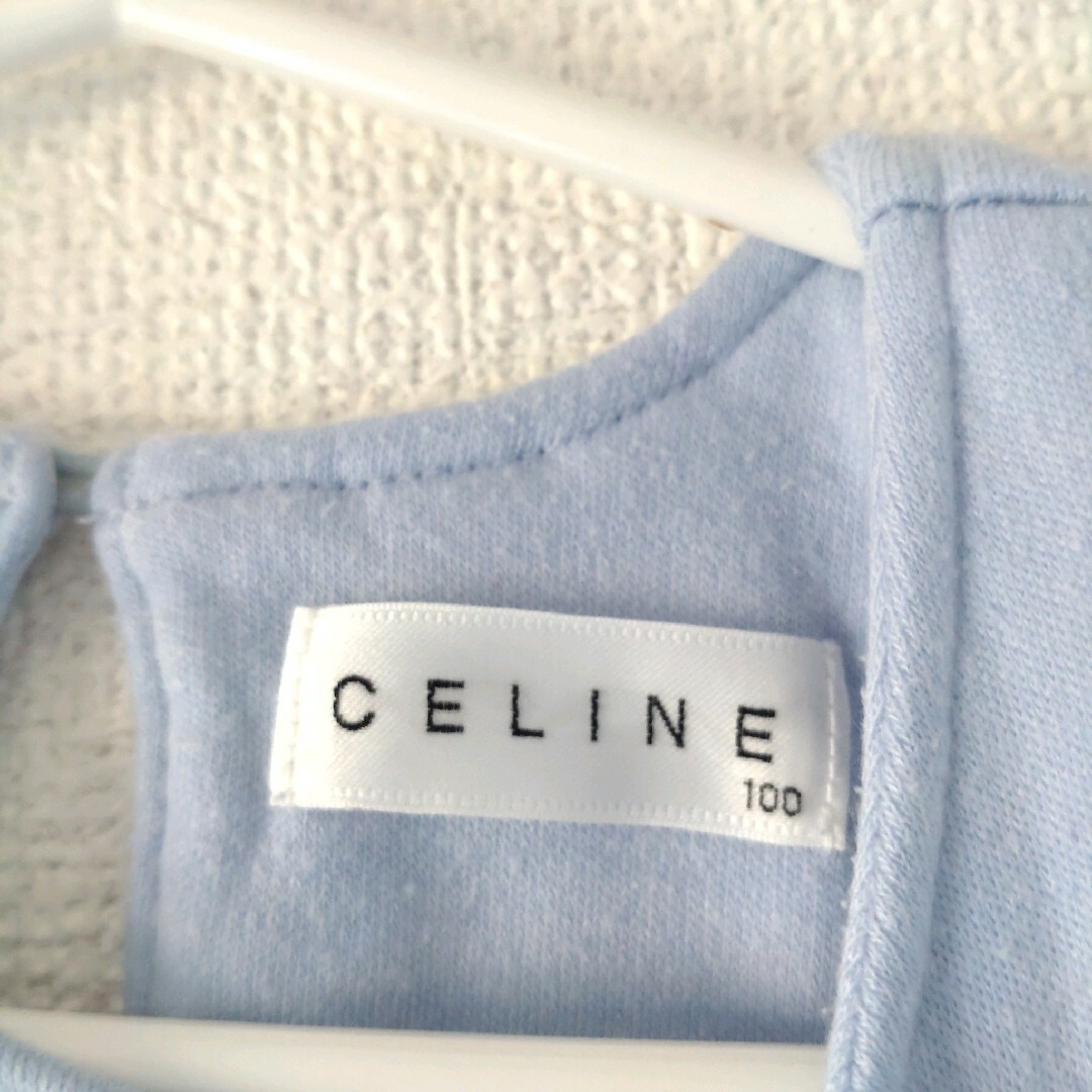 celine(セリーヌ)のタイムセールCELINEセリーヌ　スカイブルー　ワンピース　100 キッズ/ベビー/マタニティのキッズ服女の子用(90cm~)(ワンピース)の商品写真