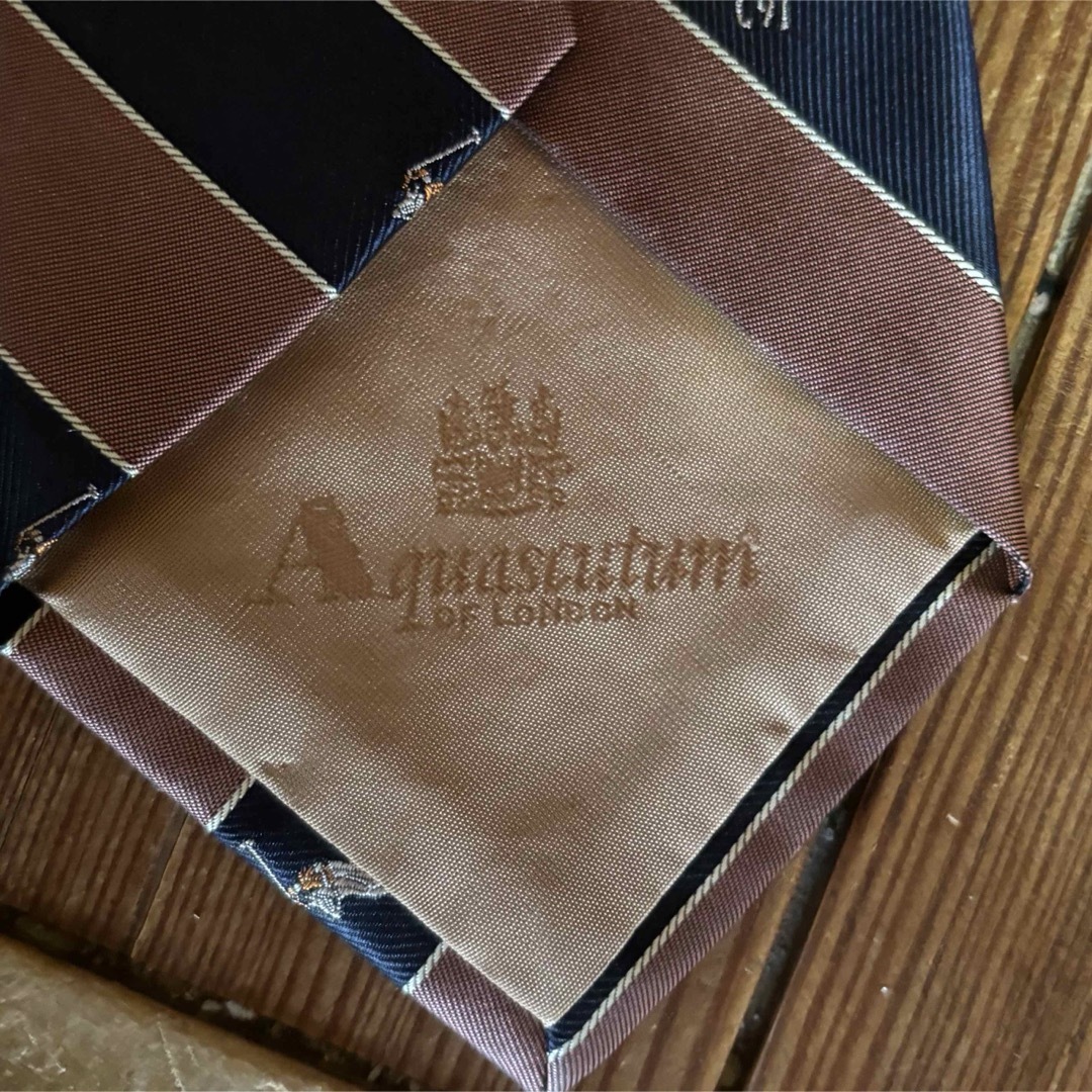 AQUA SCUTUM(アクアスキュータム)のAQUASCUTUM アクアスキュータム　イギリス土産　ネクタイ　ポロ柄　馬 メンズのファッション小物(ネクタイ)の商品写真