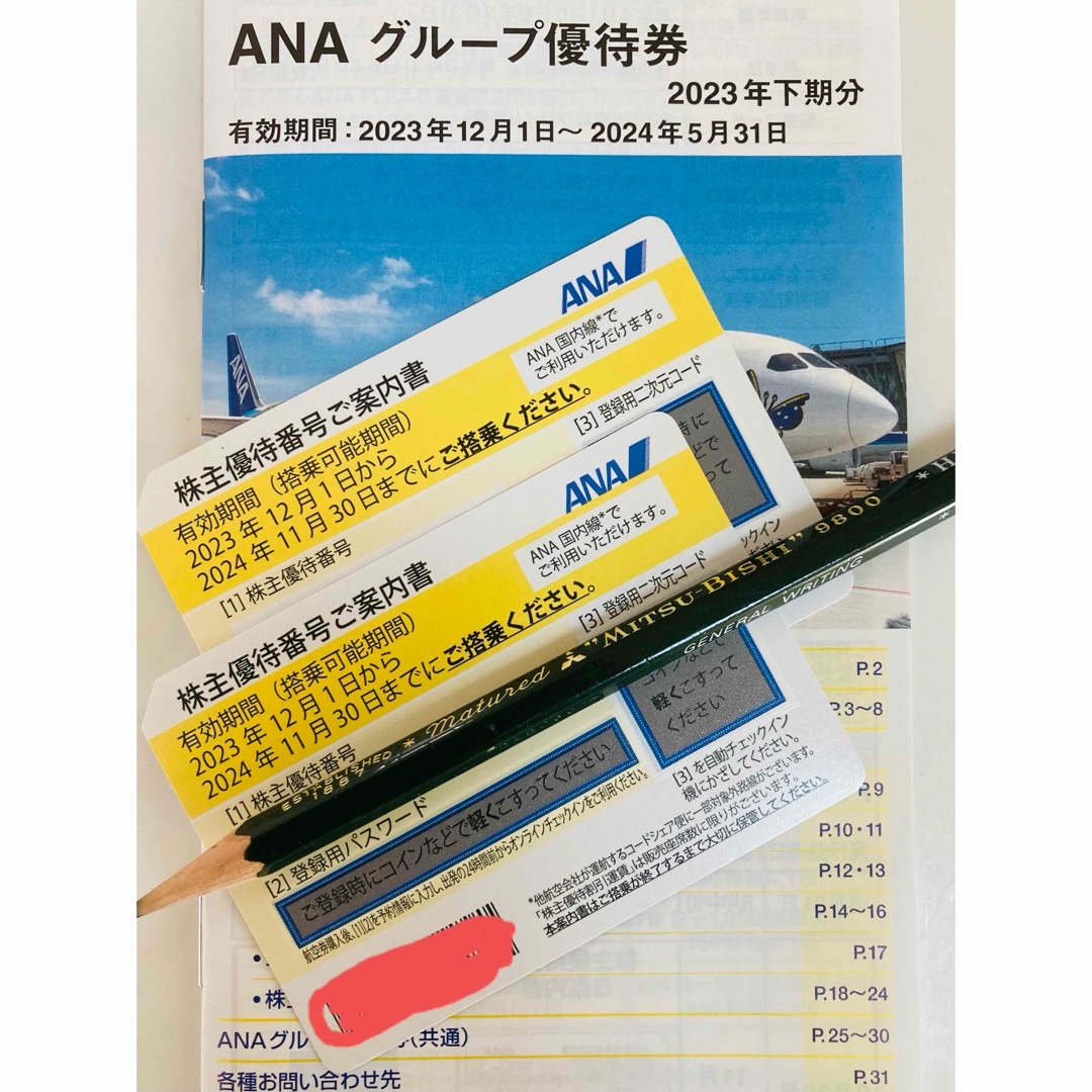 【未使用】ANA グループ優待券　株主優待　割引　２枚 チケットの優待券/割引券(その他)の商品写真