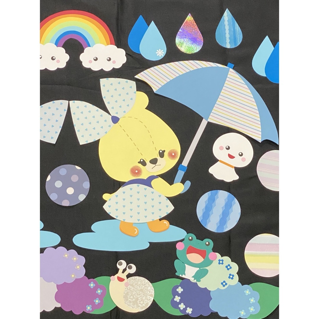 6月　壁面飾り　梅雨　雨の日さんぽ ハンドメイドの素材/材料(型紙/パターン)の商品写真