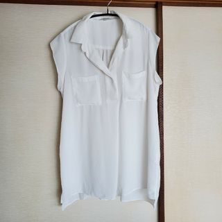 グローバルワーク(GLOBAL WORK)のGLOBAL WORK レディース 白 ブラウス サイズL(Tシャツ(半袖/袖なし))