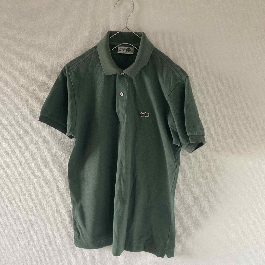 LACOSTE(ラコステ)の80sLACOSTEラコステ半袖ポロシャツtシャツくすみグリーン緑Lあいみょん メンズのトップス(ポロシャツ)の商品写真