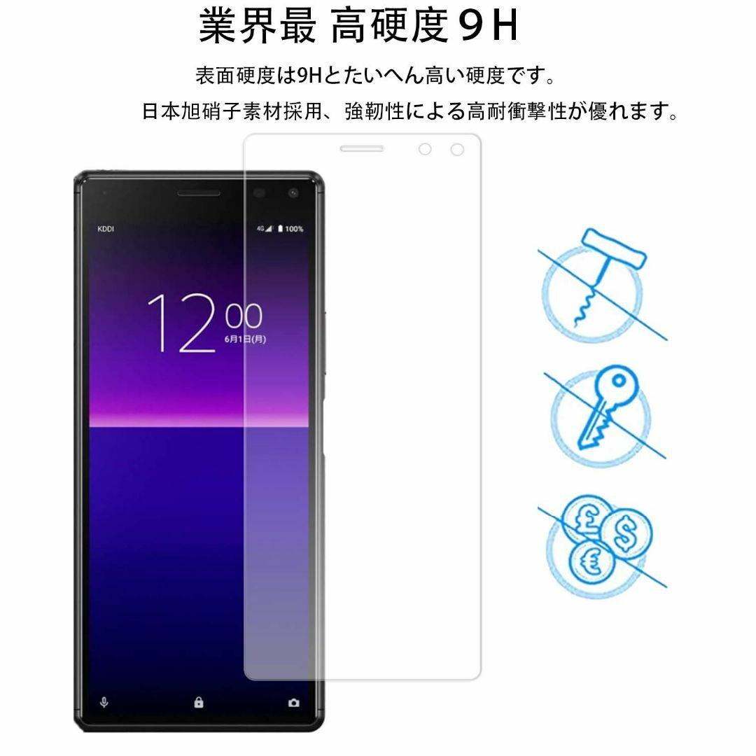 【人気商品】【2枚セット】KPNS 日本素材製 強化ガラス Xperia8 SO スマホ/家電/カメラのスマホアクセサリー(その他)の商品写真