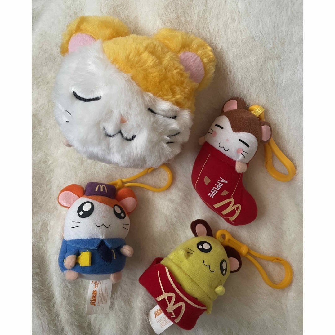 マクドナルド(マクドナルド)の【美品】とっとこハム太郎　ぬいぐるみ4点セット エンタメ/ホビーのおもちゃ/ぬいぐるみ(キャラクターグッズ)の商品写真