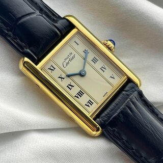 カルティエ(Cartier)のT603 カルティエ ヴェルメイユ マストタンクSM アイボリー文字盤 クォーツ(腕時計)