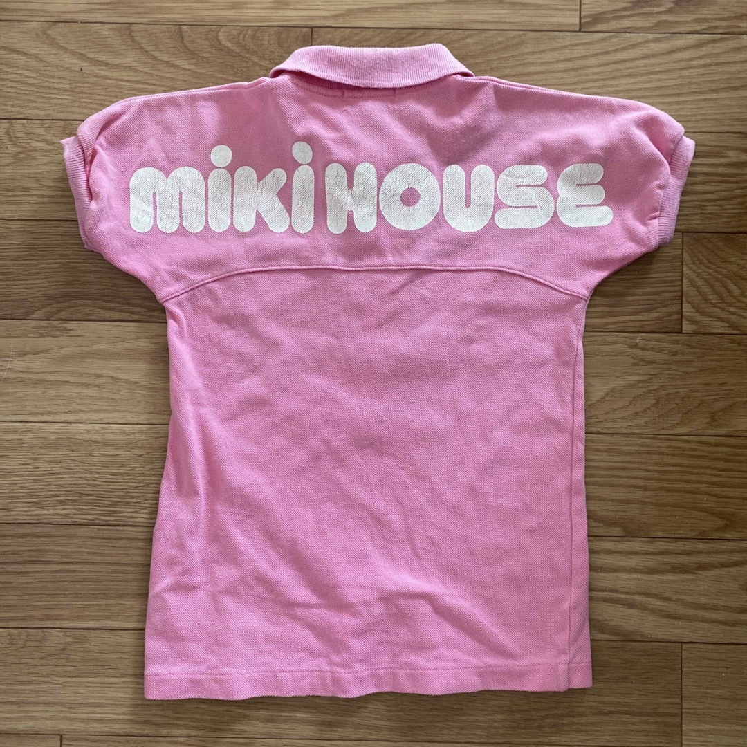 mikihouse(ミキハウス)のミキハウス トップス キッズ ポロシャツ 半袖 T110-B56 ピンク キッズ/ベビー/マタニティのキッズ服女の子用(90cm~)(Tシャツ/カットソー)の商品写真