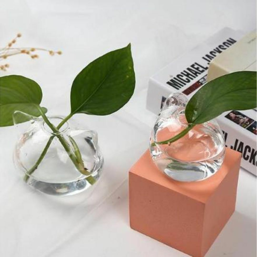 猫の親子　花瓶（大小/２種セット）ネコ一輪挿しガラスねこかびん花フラワー観葉植物 インテリア/住まい/日用品のインテリア小物(花瓶)の商品写真