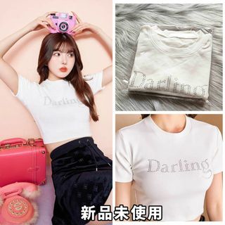 ダーリッチ(Darich)のダーリッチ ラインストーンショートTシャツ ホワイト(Tシャツ(半袖/袖なし))