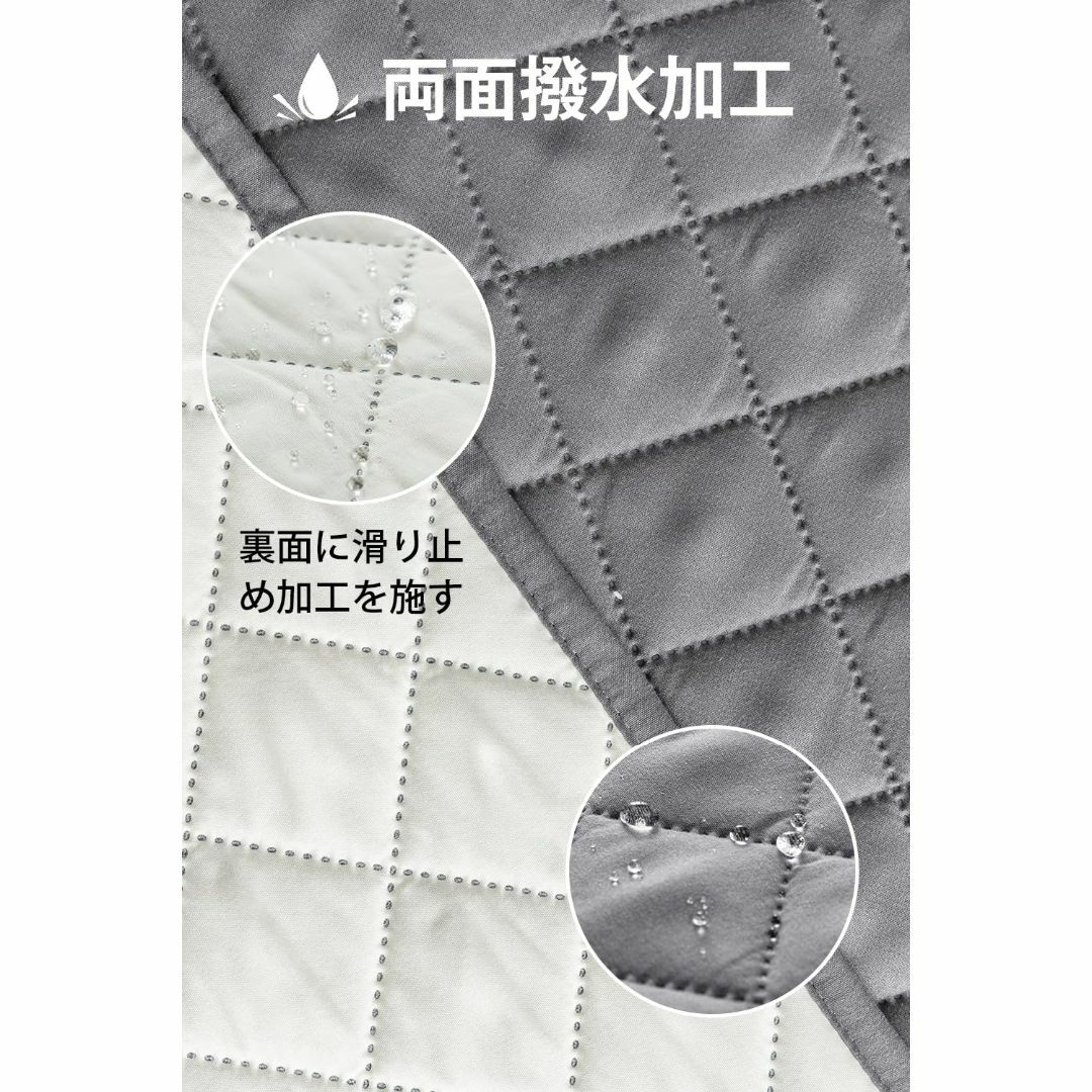 【色: ブルーグレー】Melvint ソファーカバー 2人掛け 防水・撥水加工  インテリア/住まい/日用品のソファ/ソファベッド(ソファカバー)の商品写真