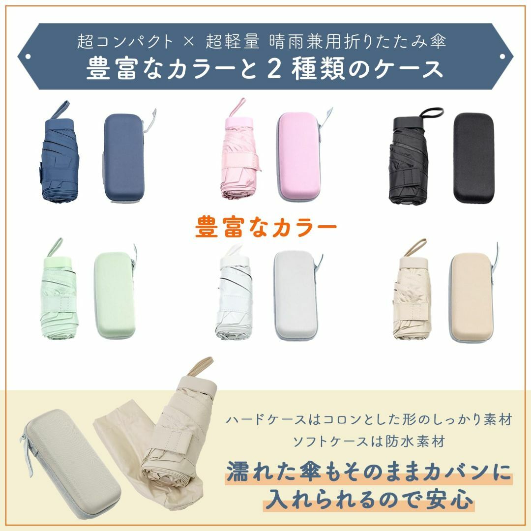 【色: ベージュ】業界最軽量 222g スマホサイズ 完全遮光 UVカット100 レディースのファッション小物(その他)の商品写真