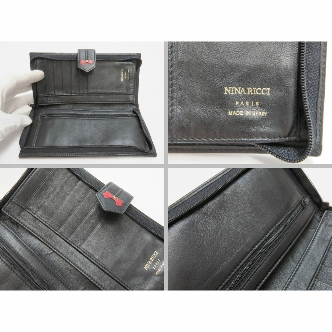 NINA RICCI(ニナリッチ)のニナリッチ　ラウンドファスナー　長財布　黒　ブラック系　スペイン製　NINA RICCHI　18683028 レディースのファッション小物(財布)の商品写真