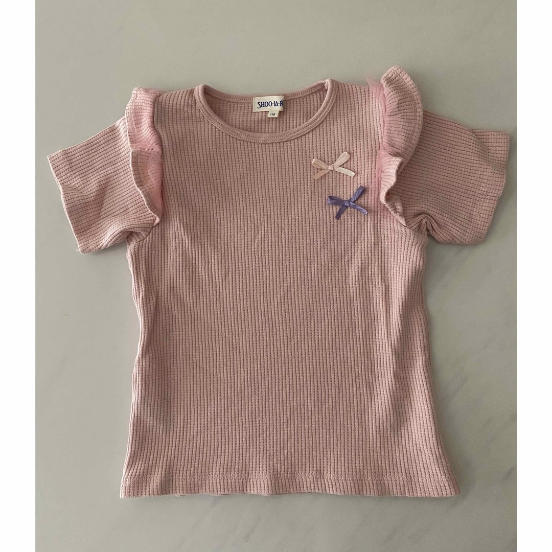 SHOO・LA・RUE(シューラルー)のTシャツ　半袖　ピンク　110cm キッズ/ベビー/マタニティのキッズ服女の子用(90cm~)(Tシャツ/カットソー)の商品写真