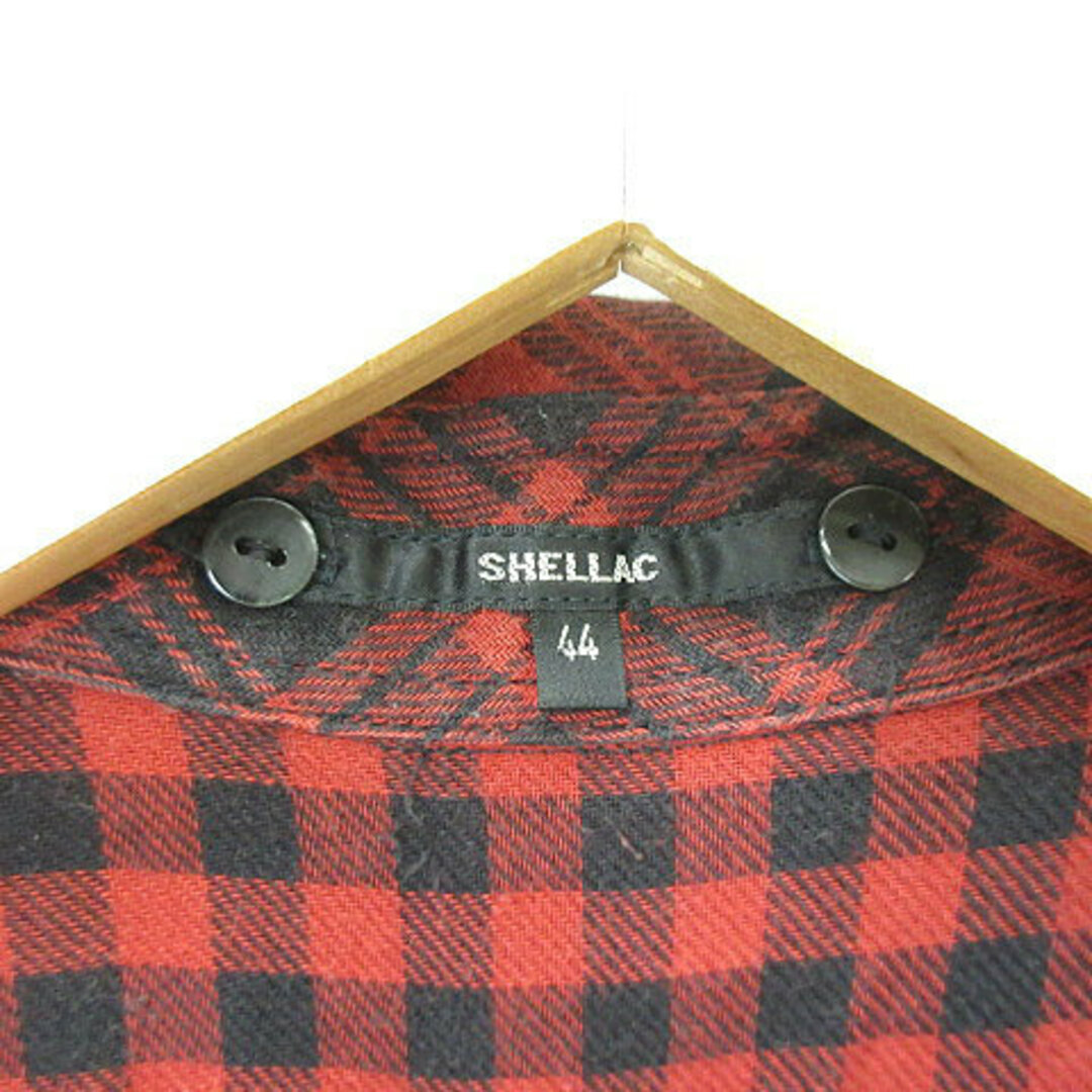 SHELLAC(シェラック)のシェラック SHELLAC ノースリーブ チェック シャツ 赤 レッド 44 メンズのトップス(シャツ)の商品写真