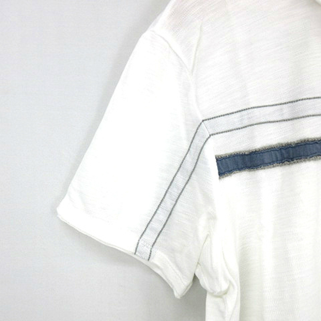 ARMANI EXCHANGE(アルマーニエクスチェンジ)のアルマーニエクスチェンジ ワッペン 装飾ハーフジップ 半袖 ポロシャツ 白  M メンズのトップス(ポロシャツ)の商品写真