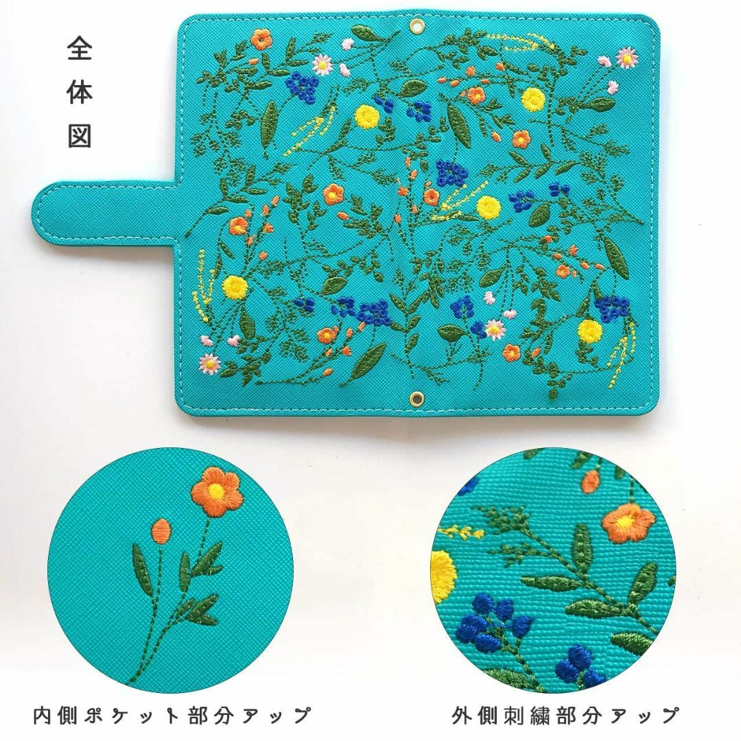 L-03K ケース カバー LG style ボタニカル 花 刺繍 手帳型 L0 スマホ/家電/カメラのスマホアクセサリー(その他)の商品写真