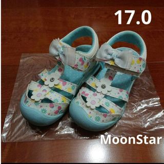 ムーンスター(MOONSTAR )のむMoonStar ムーンスター サンダル 子供 17.0 ストラップ イチゴ(スニーカー)