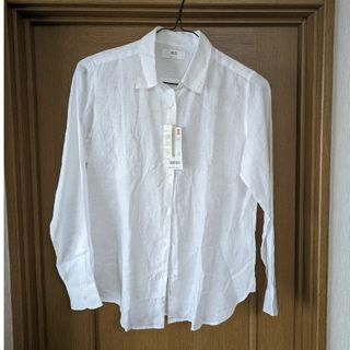 ユニクロ(UNIQLO)の(⁠✿⁠^⁠‿⁠^⁠)ユニクロ　プレミアムリネンシャツ　新品未使用(シャツ/ブラウス(長袖/七分))