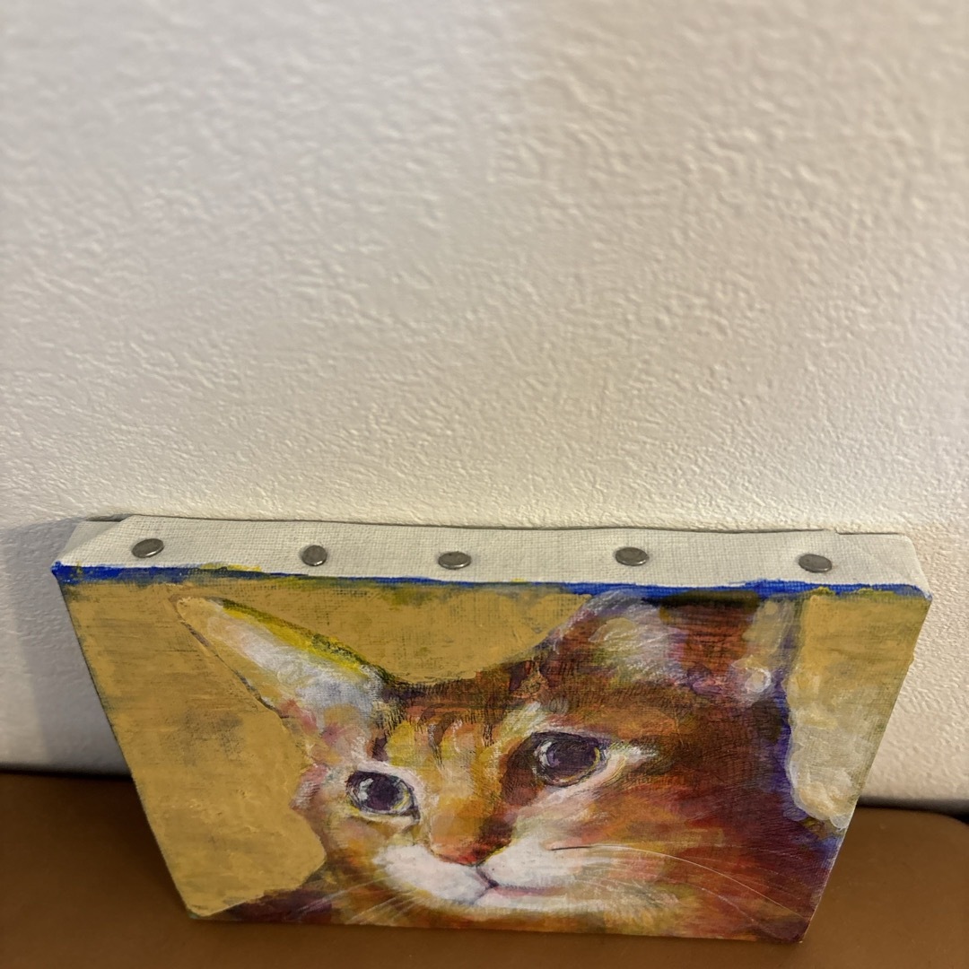 猫の絵画　F0号サイズ エンタメ/ホビーの美術品/アンティーク(絵画/タペストリー)の商品写真