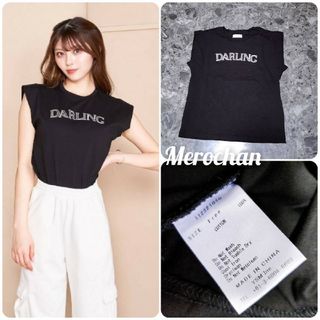 ダーリッチ(Darich)のダーリッチ レザーアップリケTシャツ ブラック(Tシャツ(半袖/袖なし))