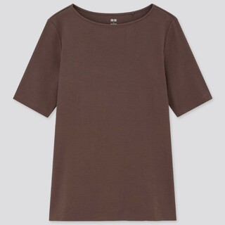 ユニクロ(UNIQLO)のUNIQLO ボートネックTシャツ(Tシャツ(半袖/袖なし))