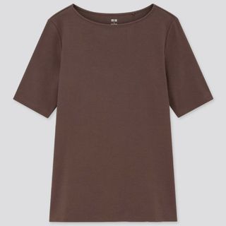 ユニクロ(UNIQLO)のUNIQLO ボートネックTシャツ(Tシャツ(半袖/袖なし))