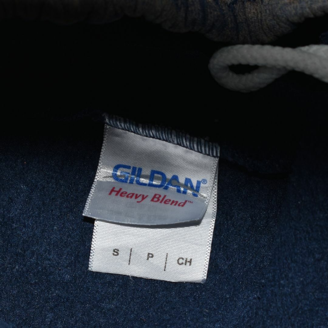GILDAN(ギルタン)のメンズ服タイダイ柄ブリーチスウェットパンツS　古着屋　紺　グレー　プリント　柄物 メンズのパンツ(その他)の商品写真