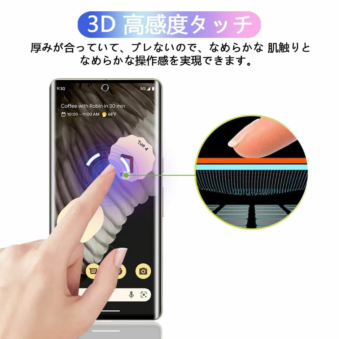 【人気商品】【指紋認証鋭敏 2+2枚セット】 対応 Google Pixel 7 スマホ/家電/カメラのスマホアクセサリー(その他)の商品写真