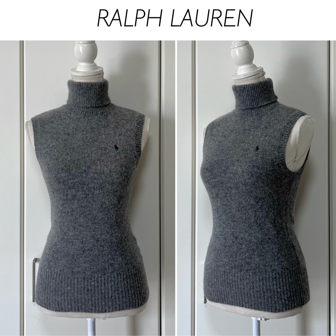 Ralph Lauren(ラルフローレン)の【美品】RALPH LAUREN ノースリーブ タートルネックニット レディースのトップス(ニット/セーター)の商品写真
