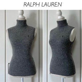 Ralph Lauren - 【美品】RALPH LAUREN ノースリーブ タートルネックニット