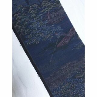 ≪HX≫100cm　衿サイズ　絹　古布　着物はぎれ　大島紬(生地/糸)
