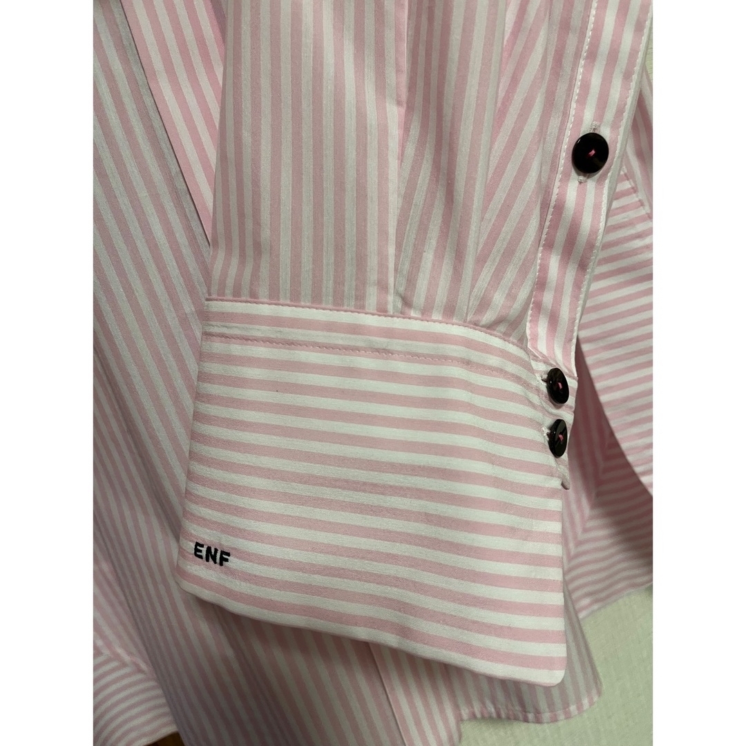 ENFOLD(エンフォルド)のエンフォルド　2024SS STRIPE SOLID-SLEEVE SHIRT レディースのトップス(シャツ/ブラウス(長袖/七分))の商品写真