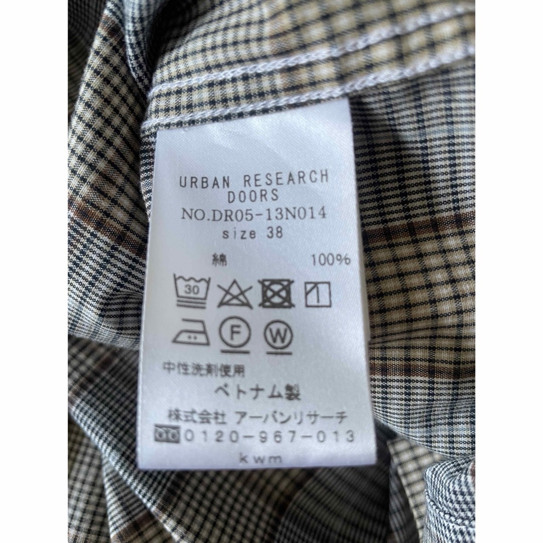 URBAN RESEARCH DOORS(アーバンリサーチドアーズ)のアーバンリサーチドアーズ　チェックシャツ メンズのトップス(シャツ)の商品写真