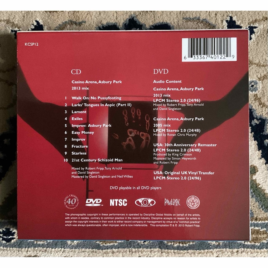 KING CRIMSON USA- 40th (Cd+Dvd-Audio)輸入盤 エンタメ/ホビーのDVD/ブルーレイ(ミュージック)の商品写真