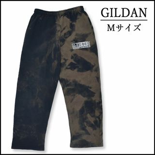 GILDAN - メンズ服タイダイ柄ブリーチスウェットパンツM　古着屋　黒　迷彩　裏起毛　ブランド