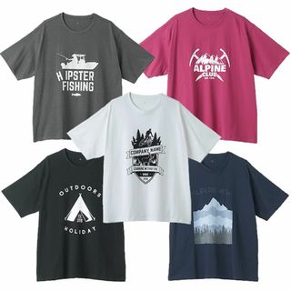 Tシャツ メンズ 5枚組 半袖 夏 おしゃれ プリント 透けない 定番 人気 ラ(その他)