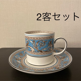 【新品・未使用】WEDGWOOD コーヒーカップ　ソーサー付き　2客セット