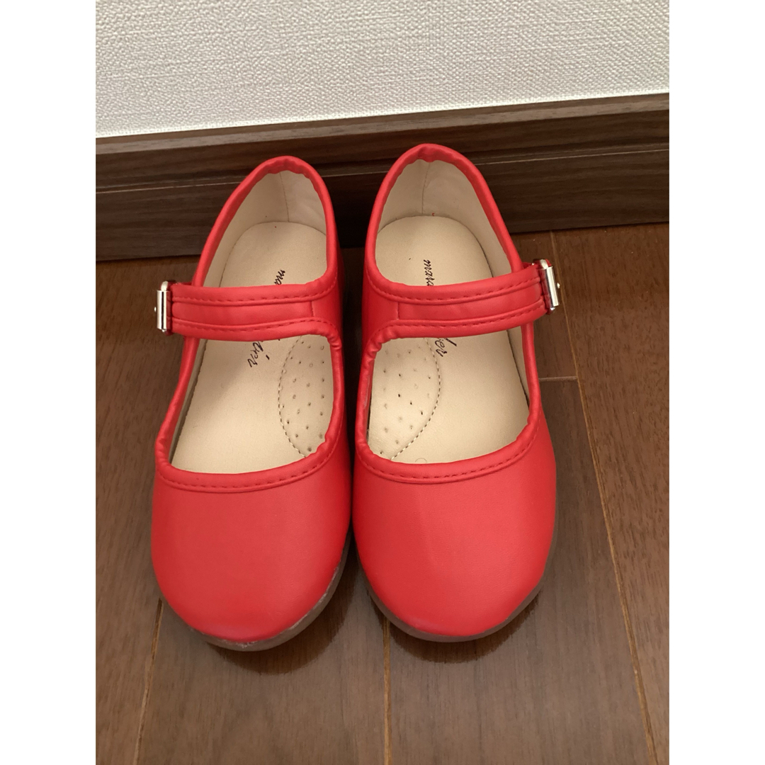 美品♡ mardi amber 赤い靴　フォーマルシューズ　17cm キッズ/ベビー/マタニティのキッズ靴/シューズ(15cm~)(フォーマルシューズ)の商品写真