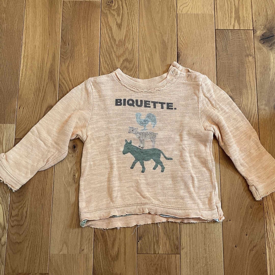 Biquette(ビケット)のキッズ　長袖　95 キッズ/ベビー/マタニティのキッズ服男の子用(90cm~)(Tシャツ/カットソー)の商品写真