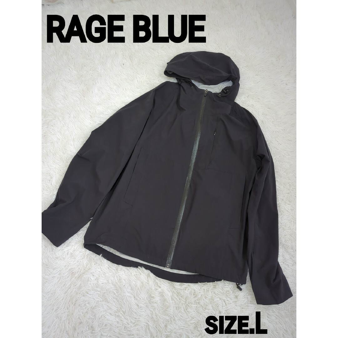 RAGEBLUE(レイジブルー)のRAGE BLUE　黒　マウンテンパーカー　ジャケット　防風　止水　L メンズのジャケット/アウター(ナイロンジャケット)の商品写真