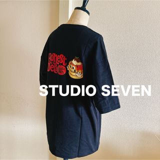 STUDIO SEVEN メンズ Tシャツ スタジオセブン ネイビー(Tシャツ/カットソー(半袖/袖なし))