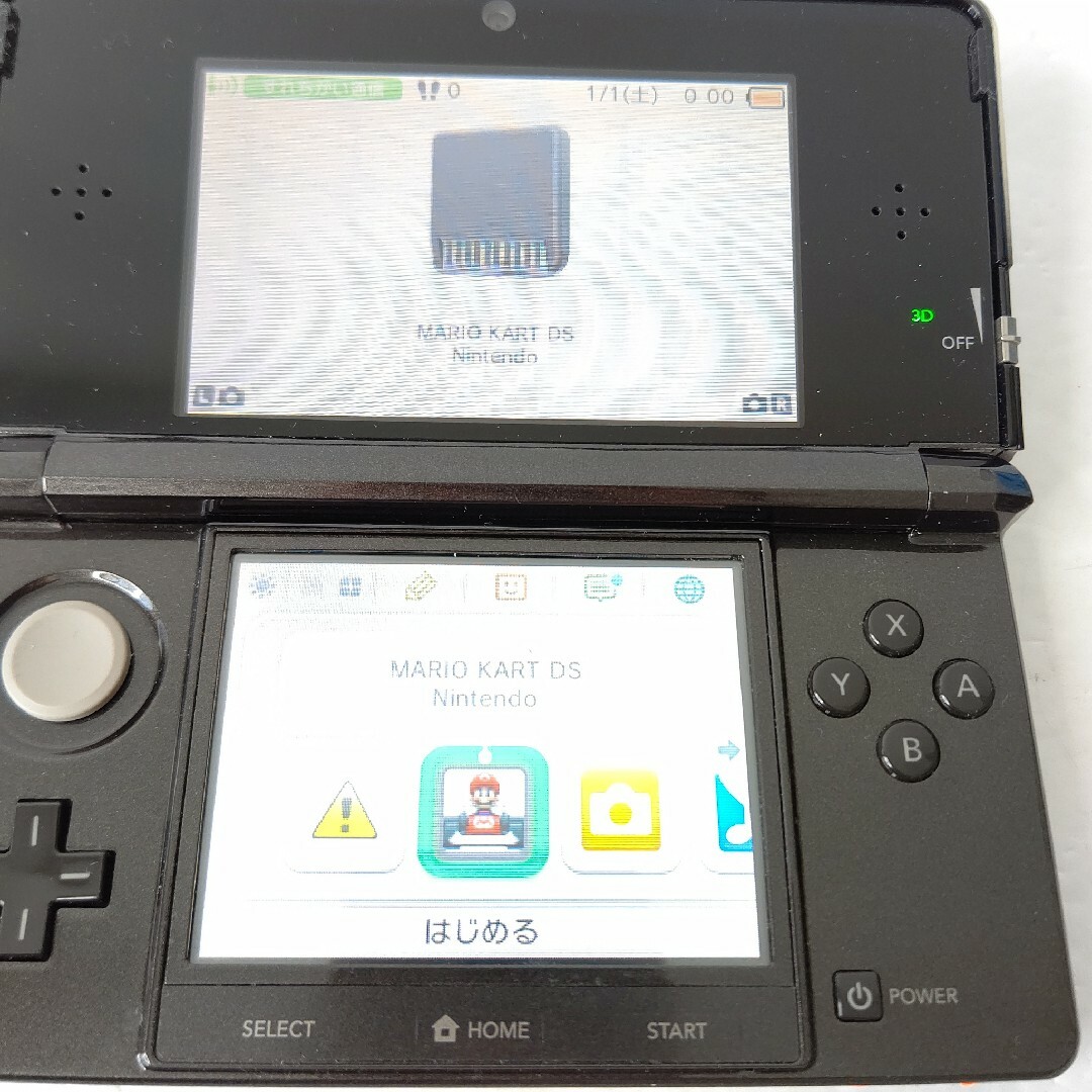 ニンテンドー3DS(ニンテンドー3DS)のNintendo　ニンテンドー3DS コスモブラック　極美品　任天堂　ゲーム機 エンタメ/ホビーのゲームソフト/ゲーム機本体(携帯用ゲーム機本体)の商品写真