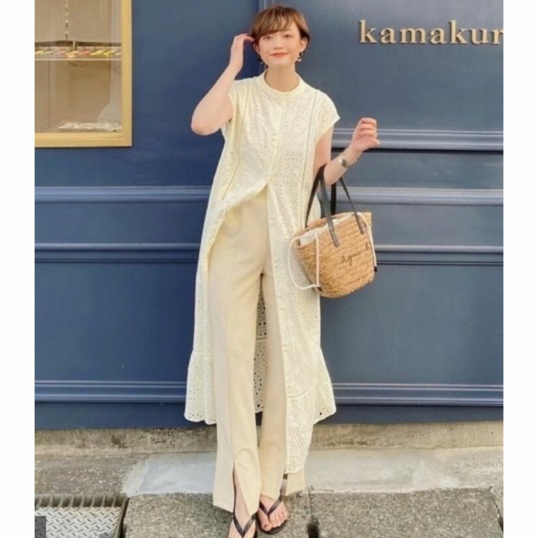 Ameri VINTAGE(アメリヴィンテージ)のぶにとも様専用アメリ EYELET LACE SHIRT DRESS レディースのワンピース(ロングワンピース/マキシワンピース)の商品写真