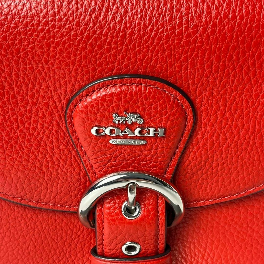 COACH(コーチ)の【美品】コーチ　クリオ17 ショルダーバッグ　2way レッド　ハンドバッグ レディースのバッグ(ショルダーバッグ)の商品写真