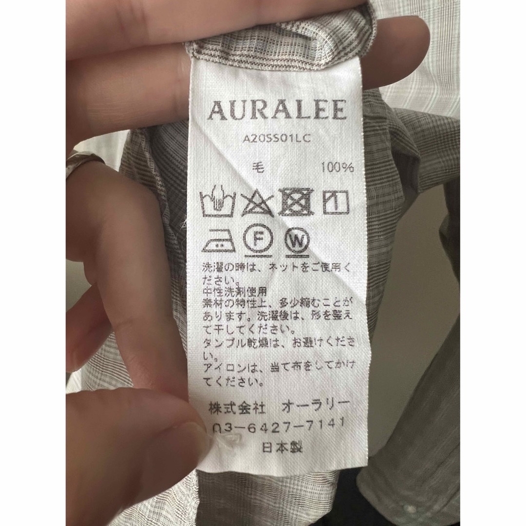 AURALEE(オーラリー)のAURALEE SUPER LIGHT WOOL CHECK SHIRTS  メンズのトップス(シャツ)の商品写真