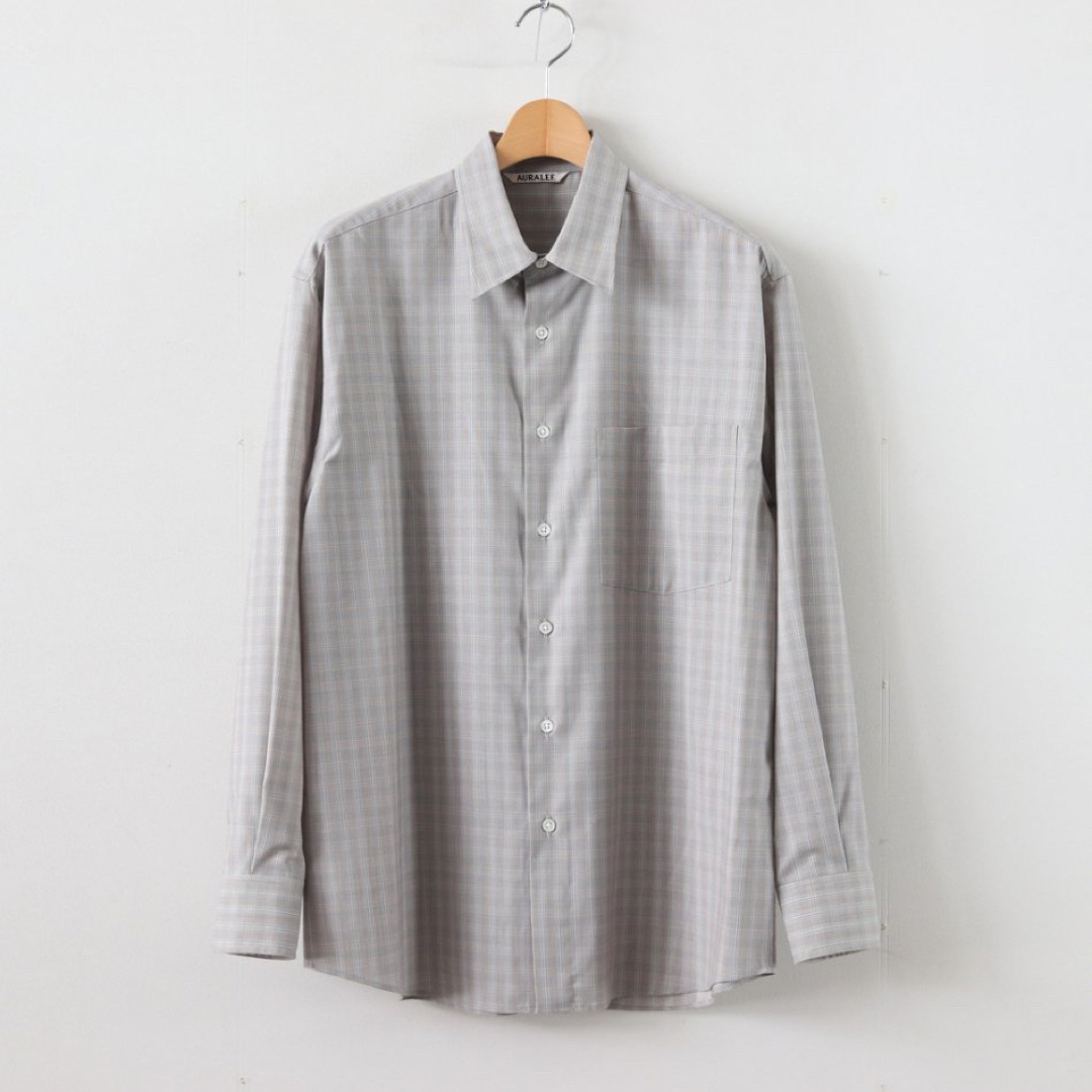 AURALEE(オーラリー)のAURALEE SUPER LIGHT WOOL CHECK SHIRTS  メンズのトップス(シャツ)の商品写真