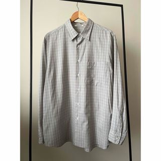 AURALEE SUPER LIGHT WOOL CHECK SHIRTS 