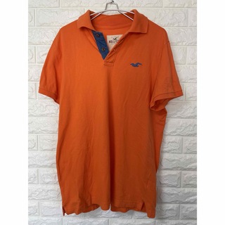 Hollister - HOLLISTER ホリスター ポロシャツ Lサイズ オレンジ